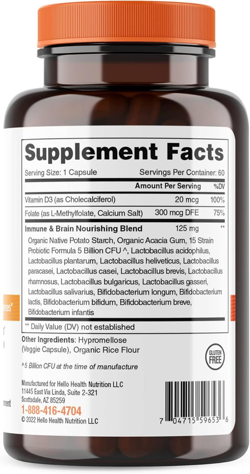 Daily Probiotic for Women, Men + Kids Probiotic –Belly Great Prebiotics and Probiotics for Gut Health & Immune Support + Vitamin D3, Folate B Vita...