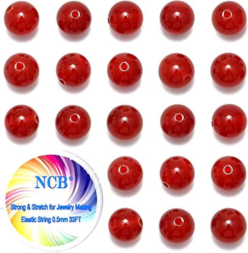 200PCS 8mm Gorgeous Natural Carnelian Gemstone Smooth Round Loose Beads for Jewelry Making (Carnelian, 8mm 200Beads)...