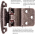 Hickory Hardware P243-VP Variable Overlay 3/8 Inch Inset - Easy Installation - Traditional Cabinet with 170° Opening Self-Closing Surface Mount Fa...