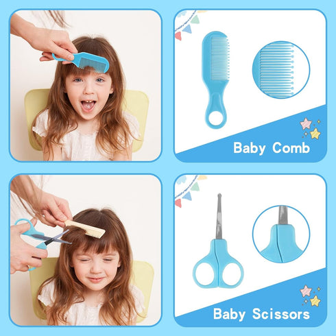 Baby Healthcare and Grooming Kit, 27pcs Baby Electric Nail Trimmer Set Newborn Nursery Health Care Set for Newborn Infant Toddlers Baby Boys Girls...