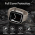 2 Pack Waterproof Case for Apple Watch Series 6 5 4 SE 40mm Screen Protector, 2 in 1 Full Protective 9H Glass Face Cover Front & Back Hard PC Bump...