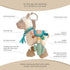 Itzy Ritzy Link & Love Toy for Stroller or Car Seat; Features Textured Ribbons, Crinkle Sounds, Clinking Rings & Silicone Teether; Designed For Ag...