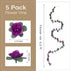 Miracliy 5Pcs 41FT Purple Flower Garland Artificial Rose Arch Vines Fake Spring Floral Garland for Flower Wall Backdrop Wedding Mothers Day Garden...