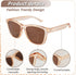 3 Pack Polarized Sunglasses for Women Men Trendy Classic Retro Driving Sun Glasses Sporty Style Square Frame Sunglasses with UV400 Protection...