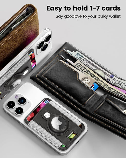 Magnetic Phone Wallet for Apple MagSafe, Card Wallet Holder for iPhone 15 Pro Max/15 Plus/15 Pro/15, 14 Pro Max/14 Plus/14 Pro/14, 13 Pro Max/13 P...