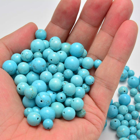 NCB 200pcs 4mm Loose Beads for Jewelry Making, Natural Semi Precious Beads Round Smooth Gemstones Spacer Beads Charms for Necklaces Bracelets (Sta...