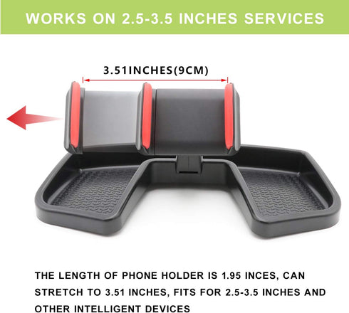 Camoo for Jeep Renegade Phone & GPS Holder 360 Degree Rotation with Storage Box Adjustable Fits Jeep Renegade 2015-2025, Automobile Interior Acces...