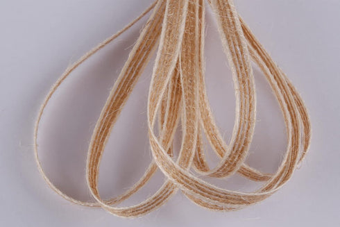 1/4 Inch Wide Natural Burlap Fabric Natural Beautiful Burlap Ribbon great for Wedding Gift Wrapping Home Décor Floral Arrangement, 25 Yards-Roll...