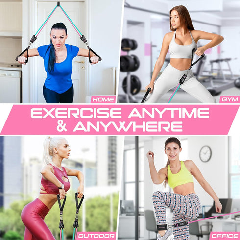 Resistance Bands for Working Out, 150LBS Exercise Bands, Workout Bands, Resistance Bands Set with Handles for Men Women, Legs Ankle Straps for Mus...