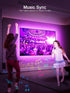 GIPOYENT TV Light Strip, Music Sync LED TV Backlight, for 32-50 Inch TV, LED TV Light with Bluetooth Function - RGB Color Changing Light Strip for...
