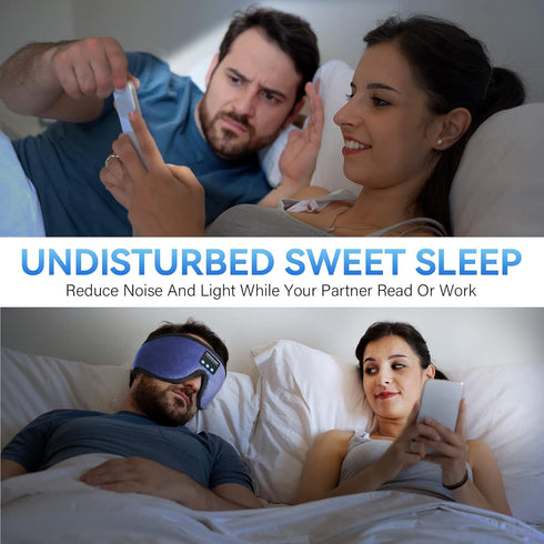 Sleep Headphones, 3D Bluetooth Sleep Mask, LIGHTIMETUNNEL Washable Sleeping Headphones with Ultra Thin Stereo Speakers Microphone Hands Free for I...
