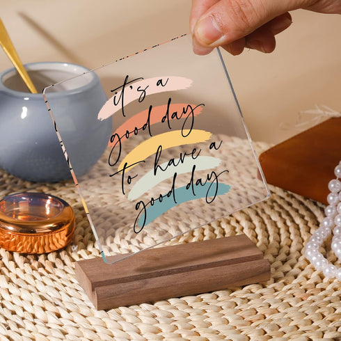 Motivational Office Desk Decor For Women Coworker It‘s A Good Day To Have A Good Day - Inspirational Signs Gifts Aesthetic Office Table Desktop De...