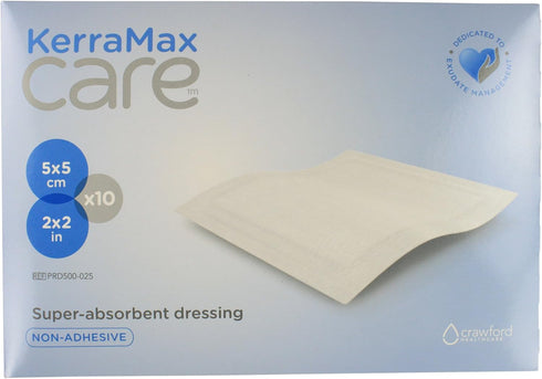 2"x2" Super Absorbent Wound Dressing (PRD500-025) – Absorbs Exudate and Isolates it, Preventing Leaks or Drips for Improved Patient Comfort and Wo...
