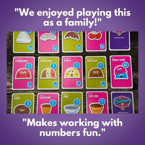 Ice Cream Card Game - Irresistible Kids Card Games - Color Matching Games - Fun Family Games to Practice Addition and Multiplication - Travel Card...