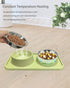 Cat Bowls for Food and Water, Upgrade Cat Food Bowls for Indoor Cats, Premium Removable Stainless Steel Double Bowls with Silicone Anti-Slip Pads,...