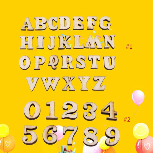 Mixed Wooden Letters 200Pcs Mixed Wooden A-Z Letters Unpaint Decoations Wood Color(Letters)...