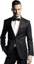 Shappy 15 Pcs Men's Satin Lapel Flower Pins with Metal Chain, Handmade Multi-color Boutonniere Pins with Gift Box for Career Suit Tuxedo of Shirts...
