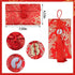 Hying 6 PCS Silk Red Envelope Chinese HongBao Card Envelopes Lucky Money Red Pockets Chinese Red Gift Card Envelopes Gift Wrap Bags with Knot/Copp...