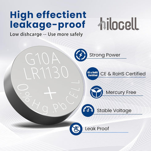 LR1130 Batteries 20 Pack, AG10 Button Cell Battery, 1.5V Long Lasting Alkaline AG10 Battery Replacement...