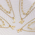 Gold Initial Necklaces for Women,Dainty 14K Real Gold Plated Letter Necklace Small Initial Pendant Choker Necklace Paperclip Layered Necklace Stac...