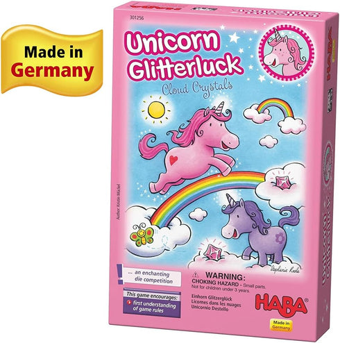 HABA Unicorn Glitterluck Cloud Crystals - A Sparkling Die Competition Ages 3+ (Made in Germany)...