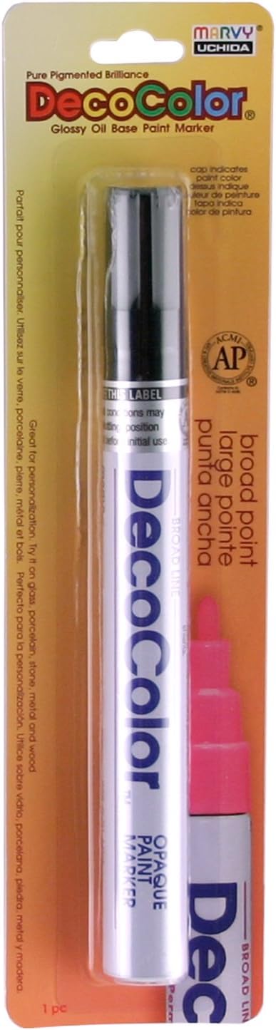 UCHIDA 300-C-1 Marvy Deco Color Broad Point Paint Marker, Black 7.25 x 1.88 x 0.5...