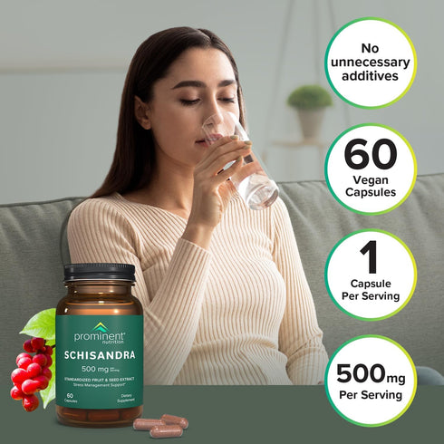 Schisandra Supplement - Stress Management Support - 500 mg, 60 Count...