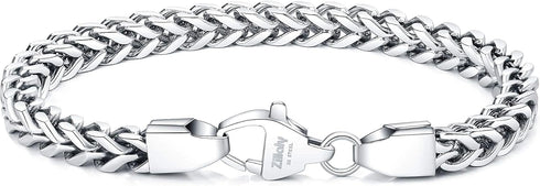 Franco Bracelet - Stainless Steel Men's Bracelet, Multicolored, 6mm Thick Chain Bracelet for Men and Boys...