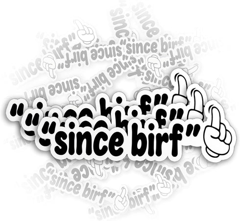 Set 3PCS - Since Birf Sticker Groove On Headphones Whats up Brother Decal Funny Meme 3" Die-Cut Waterproof Vinyl Sticker for Water Bottle Tumbler ...