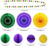Decor365 Gold Purple Green Mardi Gras Party Decorations Glitter Circle Garlands Banner Hanging Paper Fan Tissue Pompoms Fat Tuesday Mardi Gras Bir...
