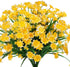 Artificial Daisies Flowers Outdoor UV Resistant 4 Bundles Fake Foliage Greenery Faux Plants Shrubs Plastic Bushes for Window Box Hanging Planter F...