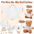 6 Pcs Sublimation Stuffed Bear Shirt Clothes Fit 8-12 Inch Stuffed Animal Blank Plush Bear Tshirts Tee Shirt for DIY Make Unique Stuffed Doll Outf...