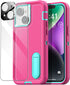 AICase for iPhone 14 Case Built-in Kickstand with Glass Screen Protector+Camera Lens,Heavy Duty Drop Protection Full Body Rugged Shockproof Milita...
