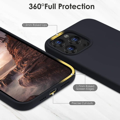 CHOICE REVOLUTION Silicone Case for iPhone 14 Pro Max 6.7 Inch, Full Body Protective Cover, Soft Ultra Slim Shockproof Liquid Phone Case with Anti...