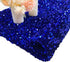 Royal Blue Sequin Fabric by The Yard Velvet Fabric 1 Yard Glitter Sequin Velvet Fabric with Embroideried Sequins Decoratived Fabric for Wedding Bi...