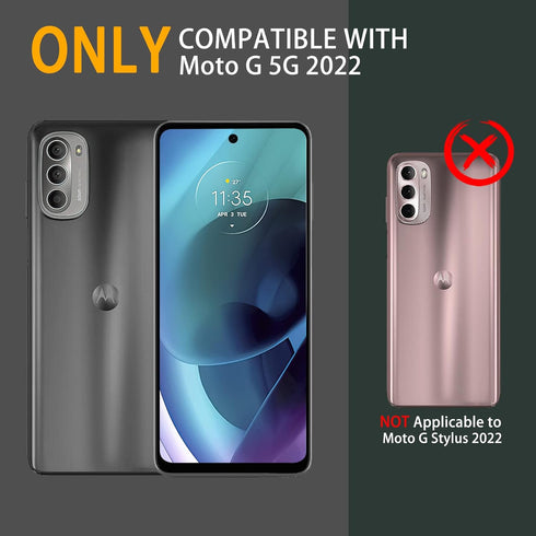 DUOPAL for Motorola Moto G 2022 Case (NOT Stylus), Military Grade Protection Shockproof Case with Tempered Glass HD Screen Protector and Kickstand...