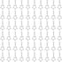 AUEAR, 60 Pack Silver Star Shaped Spring Snap Keychains Clip Metal Key Chains Pentagram Hanging...