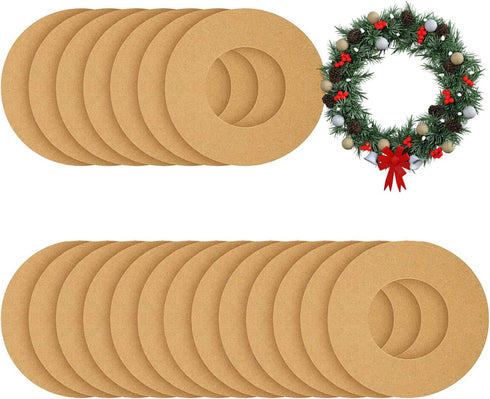 20 Pieces Hanging Wreaths Paper Round Christmas Ornaments with 20 Strings Ropes for Wedding DIY Craft Festival Halloween Decoration...