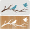 FINGERINSPIRE Birds Tree Branches Stencil 11.8x5.9 inch Reusable Furniture Details Stencil Plastic PET Bird Drawing Stencils Art Craft Stencil for...