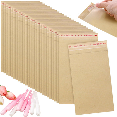 200 Pcs Tampons Disposal Bags Sanitary Napkin Disposal Bags Bulk Feminine Hygiene Disposal Bag Bulk Kraft Tampons Bag for Feminine Products with S...