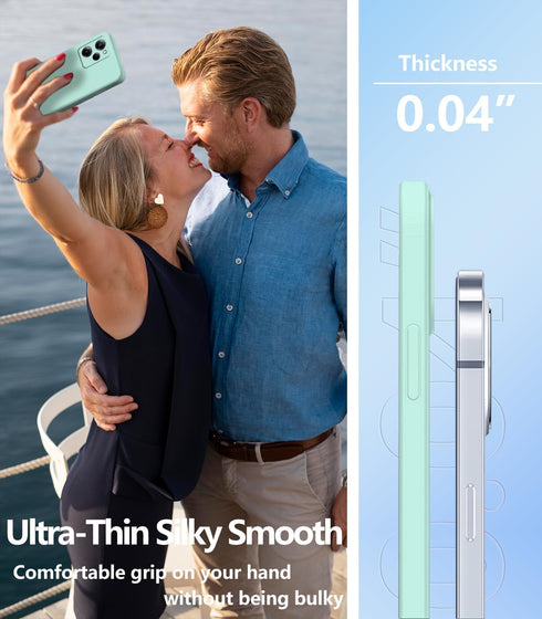 Compatible with Poco X5 Pro Case Silicone Liquid Dark Green, Soft Smooth Touch Xiaomi Poco X5 Pro Phone Case Silicone Shockproof Thin Cover (Blue)...