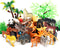 Animal Figurines Toys, 52 Pcs Small Mini Realistic Safari Zoo Plastic Animals Figures Learning Educational Toy Set for Kids Toddlers Jungle Wild F...