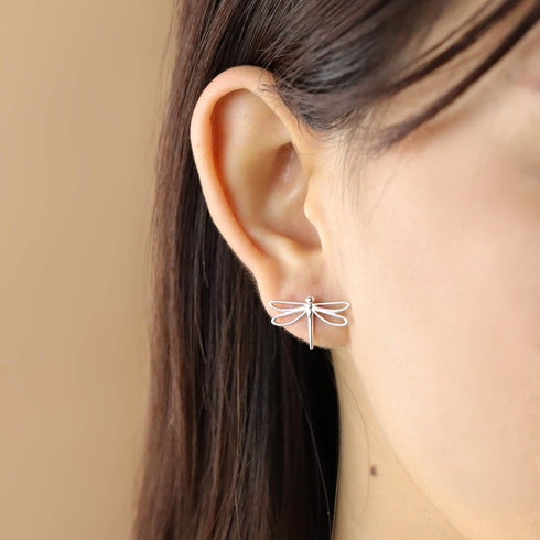 Boma Jewelry Sterling Silver Large Dragonfly Stud Earrings...
