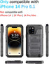 Unitedtime for iPhone 14 Pro Case Waterproof with Built-in Screen Protector Full Body Rugged Hard Silicone, Military Grade Shockproof Dustproof Pr...