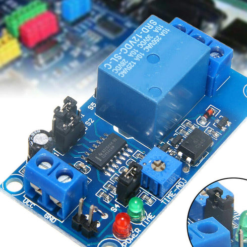 2 Pcs DC 12V Time Delay Relay Module Trigger Circuit Timer Timing Board Switch LED Indicator Display...