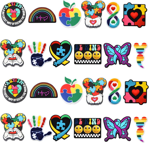 24 PCS Silicone Focal Beads for Pens Characters Silicone Beads for Keychain Making Silicone Beads Bulk for Jewelry Making Bracelet Necklace Handma...