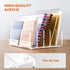BEYGORM Acrylic Mail Holder, Clear Desk Organizer with Divider, Vertical Letter Sorter for Desktop, 5 Compartments Modern Office Home Envelope Org...