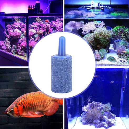 20PCS Blue Sandstone Cylinder Shape Aquarium Aeration Bubble Stone Set Air Stone Kit Fish Oxygen Pump Bubble Stones Airstones Diffuser...