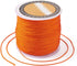 Cheriswelry 100M 0.8mm Nylon Beading Cord Dark Orange Chinese Knotting Rattail Macrame Thread String Roll for Jewelry Making Kumihimo Wrapping Sup...