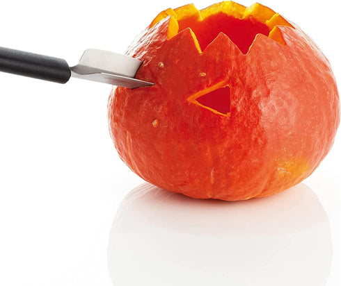 triangle Fruit Decorator - V-Shaped Stainless Steel Blade to Cut, Open & Decorate Fruits & Vegetables - GreenGrip Handle - Dishwasher Safe - Made ...